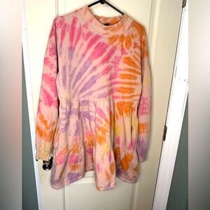 Wild Fable Size Large Tie dye Tiered Jersey Dress